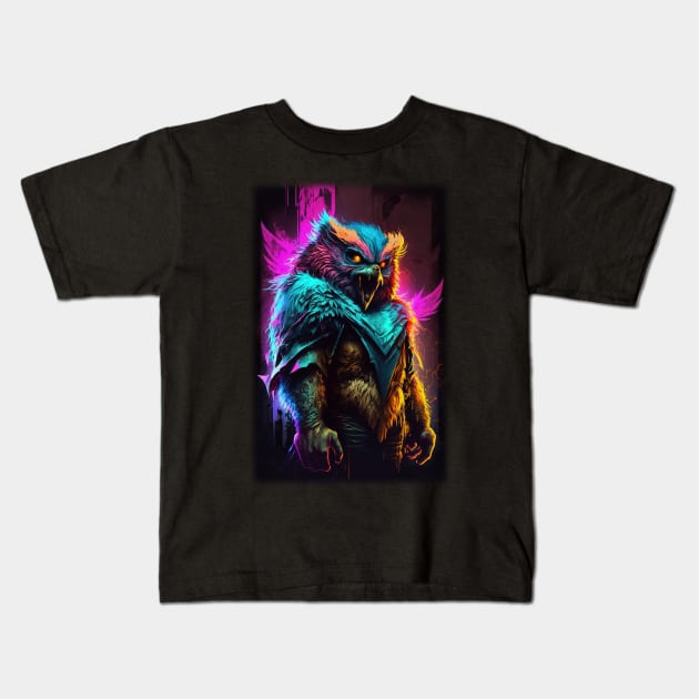 Owlbear D&D Monster Graffiti Kids T-Shirt by Pixel-Meanagerie